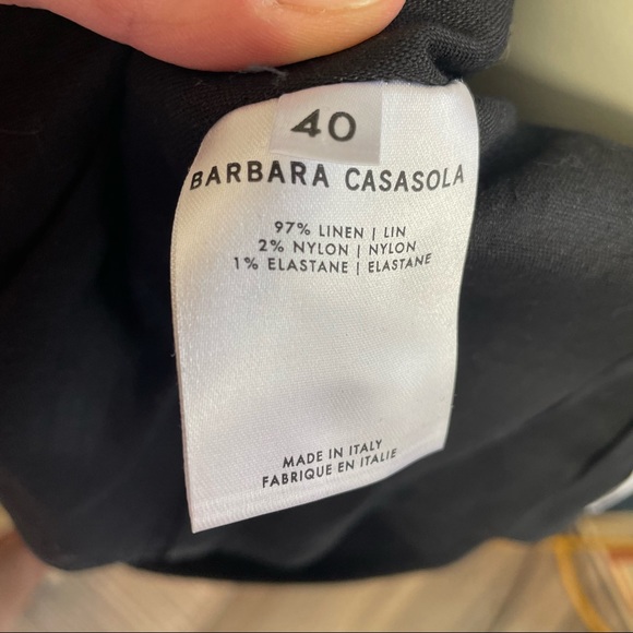 Rare Barbara Casasola linen BLACK midi pinafore spring 2017 runway collection - Picture 6 of 16